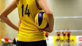 volleyball, ball, player